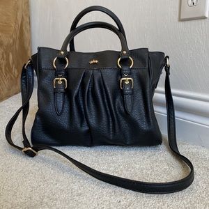 Black Leather Juicy Couture Purse Handbag Tote